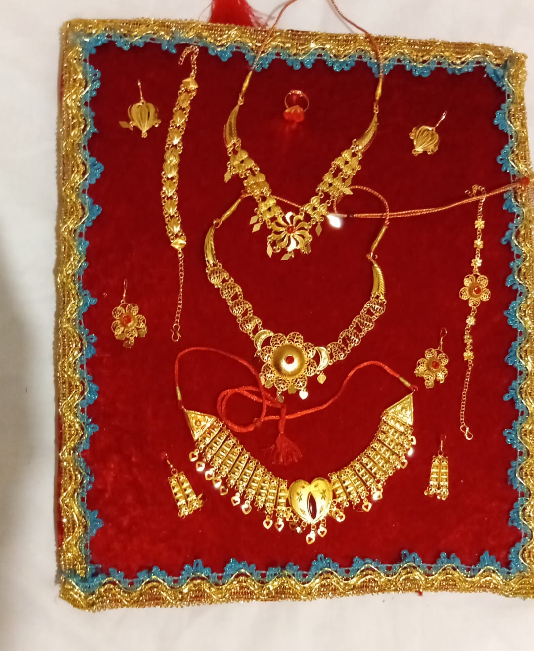 ensembles de bijoux en plaqué or +cadre